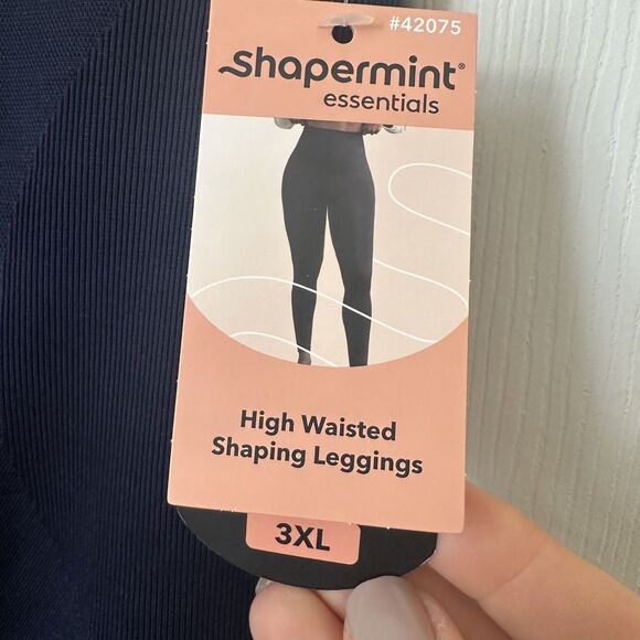 Shapermint Essentials High Waisted Leggings Shaping 3XL Navy Blue NWT - Picture 4 of 7